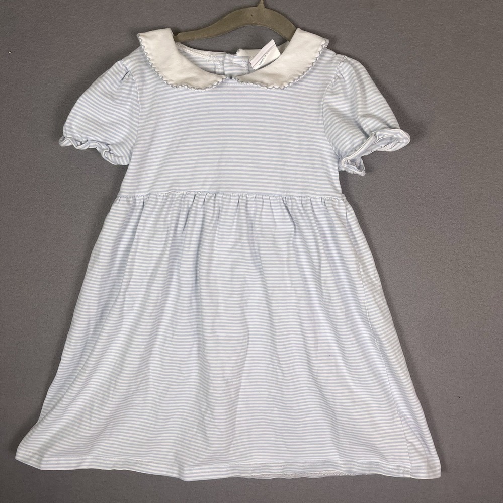 Stitchy Fish Girls Stripe Blue Striped Dress 4T